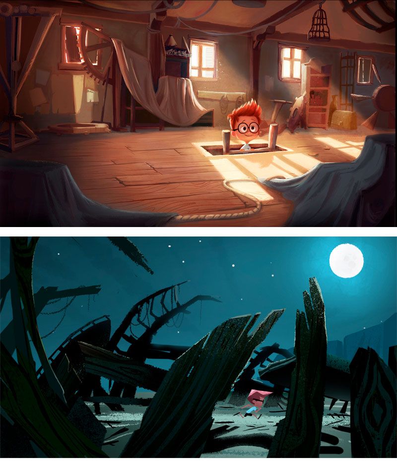 Illustration for article titled Mr. Peabody And Sherman Concept Art Is Way More Surreal Than The Film